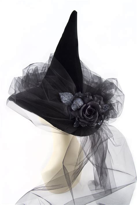 Black lace witcj hat